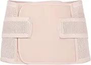 [Healvian] Postpartum Belly Wrap for Women Mesh Pattern Waist Trimmer Belt for Lightweight Abdominal Binder with Lumbar Support for Slimming Shaping Beige