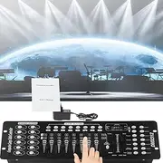 DMX Controller, 512 Stage Light Controller, 192 Channels, Anti-Leakage Protection, Effective Heat Dissipation, Suitable for Moving Head Lights, Par Lights, Surface Lights,Black