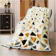 Blanket Blanket Ferret Cashmere Blanket Warm Blankets Fleece Plaid Super Warm Soft Throw on Sofa/Bed thicker2~4kg Weight Wearable Blanket (Color : Luoyebinfen, Size : 180X220CM(3KG))