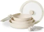 Non Stick Frying Pans with Lid and Detachable Handle, Frying Pans Set with Remov