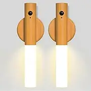 FayrVind Motion Sensor Night Lights,Magnet Body Sensor Hallway Night Lights,Rechargeable LED Portable Stairway Light Wall Sconce Induction Lamp for Staircase Wardrobe (2PCS)