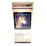 New In Box Sealed WonderArt Unicorn Latch Hook Kit Craft 12 x 12