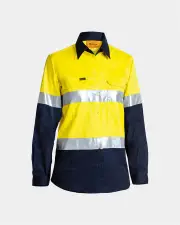 Bisley Women&#039;s Hi Vis Taped Long Sleeve Shirt