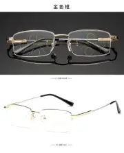 Metal Titanium Progressive Multifocal Reading Glasses Men Women anti Blue Light