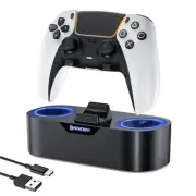 NEWDERY PS5 Controller Charging Stand PS5 Controller Edge Charger Storage Stand