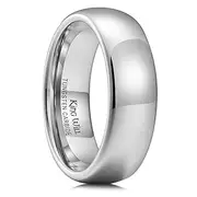 [King Will] Basic 3mm 5mm 7mm 9mm Titanium Ring Domed High Polished Wedding Engagement Band