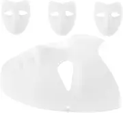 Zerodeko 4pcs White Pulp Mask for DIY Art Paintable Blank Chinese Opera Face Mask for Hand-painted Projects for Cultural Events and Party Decorations Kids and Adults