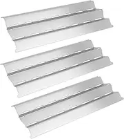[Zemibi] BBQ Stainless Steel Grill Replacement Parts 13.75" Heat Plate Tent Shields, Flame Tamer, Burner Cover Vaporizor Bars, Repair Kits for Broil King 9865-24 Select Gas Grill Models, Pack of 3