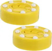 BCOATH Hockey Pucks 2 Pack Plastic Ice Hockey Balls Indoor Hockey Training PP Material Flat Surface Improve Skills