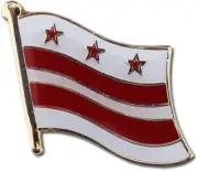 Wholesale Pack of 12 Washington D.C. Columbia Flag Bike Hat Cap lapel Pin