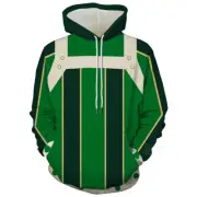 Anime My Hero Academia Asui Tsuyu Cosplay Costume Hooded Pullover
