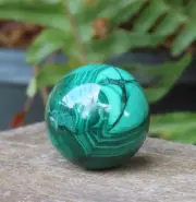 A Grade Polished Rare Malachite Crystal Sphere 75 Grams Mineral Green Unique