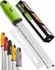 Orblue Lemon Zester & Cheese Grater - Premium Citrus Zester, Kitchen Grater Parm