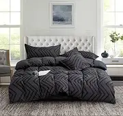 Tufted Ruffles Jacquar Queen/King/Super Size Bed Duvet/Doona/Quilt Cover Set (JZ-05, Queen)