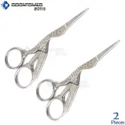 ODM 3.5'' stork Shape Scissor Thread Cutter Embroidery Snip Sewing Craft (2pcs)