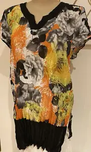 plus sz 18 TS TAKING SHAPE Savage Mirage Crush Tunic Top soft draping Top NWT