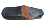 Touring Rider & Passenger Seat Black & Brown For Royal Enfield Interceptor 650cc