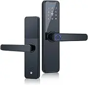 Smart Fingerprint Door Lock Keyless Password Entry App Control High Security Home Lock Black