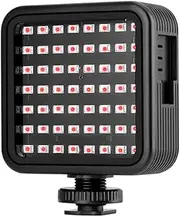LN-5 IR Night Vision Light Infrared Photography Light for Video Camera Camcorder 56 Light Beads Built-in Rechargeable Battery with 3 Cold Shoe Mounts 1/4in Threaded Holes for Vlog Video