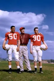Bob Pellegrini Jim Tatum Howie Dare Maryland Terrapins 1955 Old Football Photo