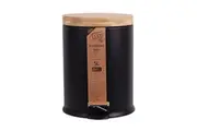 Eco Basics 5L Rubbish Bin Trash Garbage Can Waste Container Storage Round Black