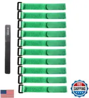 Oldhill Hook and Loop Cinch Straps Adjustable and Reusable - 10 Pack (8" x 0.