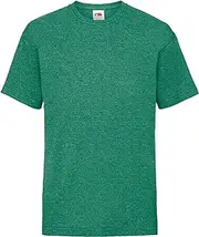 [Fruit of the Loom] Childrens/Kids Unisex Valueweight Short Sleeve T-Shirt (UK Size: 9-11) (Retro Heather Green)