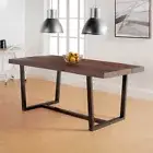 72" Distressed Solid Wood Dining Table - Mahogany