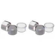 2x 2pc Mastercraft 8cm Stainless Steel Cooking Ring Pusher Round Moulds Silver
