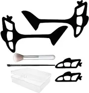 Eyeshadow Stencil Applicator Tool with Brush Reusable Eyeshadow Stencil Eyeshadow Eye Makeup Stencil Makeup Tool