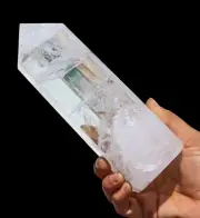Large 195MM Clear Crystal Quartz Stone Master Healing Energy Metaphysical Tower