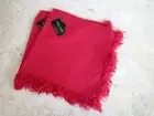 Robert Stanley Christmas Set of 2 Dinner Napkins Red Fringed 18x18