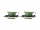 Maxwell & Williams Teas & C's Silk Road Demi Cup & Saucer 85ML Set of 2 Aqua