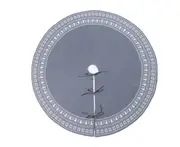 C16 92CM Knitted Woolen Yarn Gift Christmas Tree Skirt Decoration Festival Supplies Venue Layout Retro Snowflake Pattern-Grey