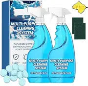 Splash Foam Spray Tablets & Spray Bottle, Splash Spray Tablets & Spray Bottle, Splash Spray, Splash Foam Spray All Purpose Cleaner, for Kitchens, Countertops, Ovens (1, 2pcs)
