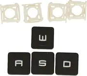 AZUBAYCOM Replacement Keycaps Keys Scissor Clips Hinge for MSI GE62 GE62VR GE72 GE72VR GF62 GF62VR GF72 GF72VR GP63 GP73 GS60 GS63VR GS70 GS72 GS73VR GT62VR GT72 GT72S Keyboard Black (WASD 4 Keys)