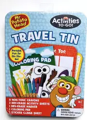 Mr. Potato Head Activities To-Go Travel Tin Travel Art Set, Kids Travel Activity