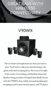 Dynamics V90wx Home Sound System BRAND NEW STILL IN ORIGINAL PACKAGING ***