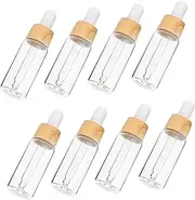 8pcs Clear Glass Dropper Bottles for Essential Oils - 15ml Refillable Storage Containers with Eye Droppers - for Travel and Aromatherapy