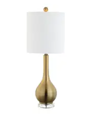 JONATHAN Y Dylan 25in MetalCrystal Teardrop LED Table Lamp