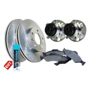 Rear Wheel Bearing Hub Assembly + Brake Rotor Pad Kit for Toyota Corolla ZRE152
