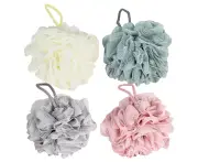 4 Bath Balls, Back Rubbing, Bubble Tennis Balls, Large Bath Flowers,Style1