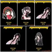 Tokisaki Kurumi Anime Waterproof Cartoon Stickers Unisex Car Sticker Decoration