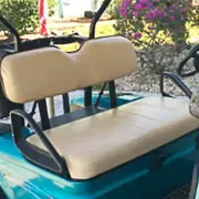 Fits E-Z-Go TXT Golf Cart Front Seat Cover Leather Beige