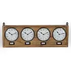 World Clock Roman Numeral Timber