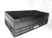 50mm Forestry Plastic Plant Tube Pot Square & Air Pruning High Tray x 5sets
