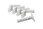 5 Pack of 2kg Speaker Brackets Wall / Ceiling Mounts White