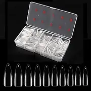 500Pcs Nail Tips Quick Extension Transparent Press On False Nails Tips Mani Nail Art Mani