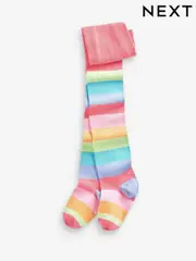 Multicolour Cotton Rich Rainbow Stripe Tights (D86507) | $11 - $13
