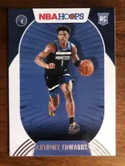 2020-21 Panini NBA Hoops #216 ANTHONY EDWARDS RC ROOKIE